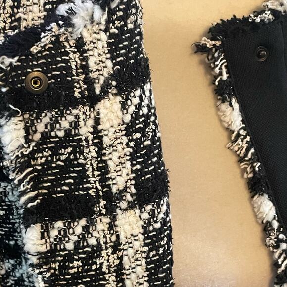 Akris Punto Tweed Blazer Jacket Long Peplum S/M - Picture 6 of 10